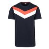 T-shirt Arrow Panel midnight navy/arancione sanguigna/bianco