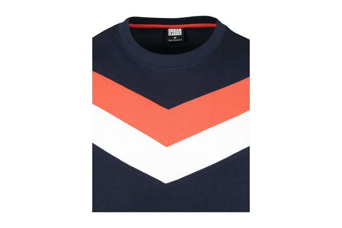 T-shirt Arrow Panel midnight navy/arancione sanguigna/bianco