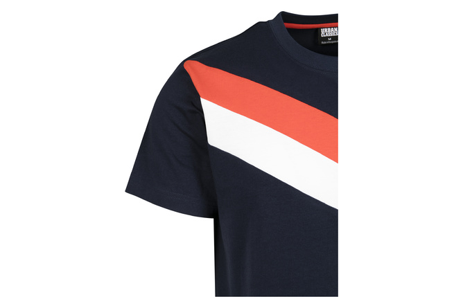 T-shirt Arrow Panel midnight navy/arancione sanguigna/bianco