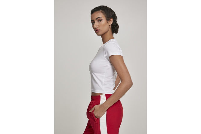 T-Shirt Stretch Jersey Cropped Ladies white