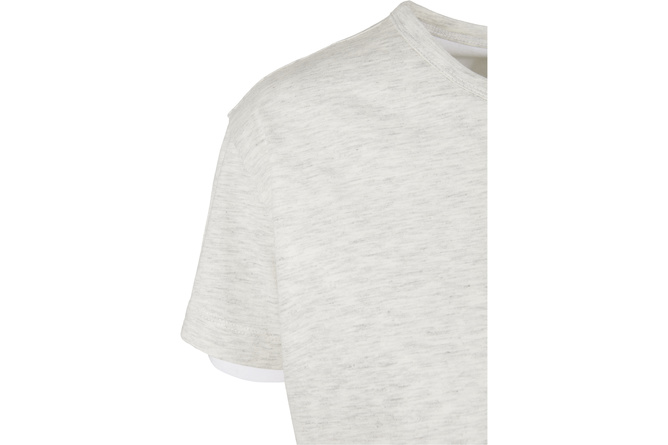 T-Shirt Full Double Layered Ladies light grey/white