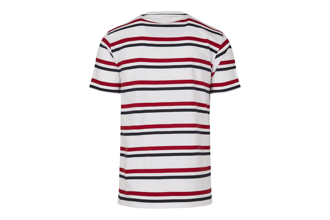 Camiseta Yarn Dyed Skate Stripe blanco/rojo/marino noche