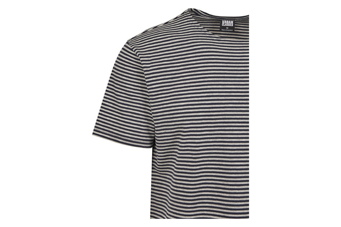 T-Shirt Yarn Dyed Baby Stripe midnight navy/grey