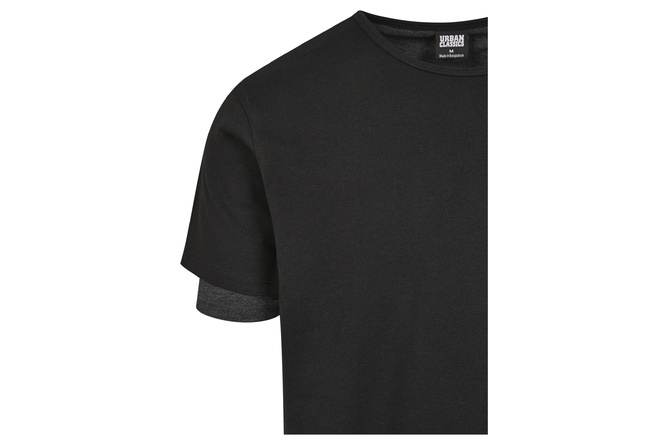 T-shirt Full Double Layered nero/charcoal