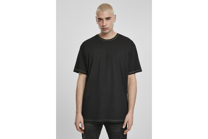 T-Shirt Heavy Oversized Contrast Stitch black/electric lime