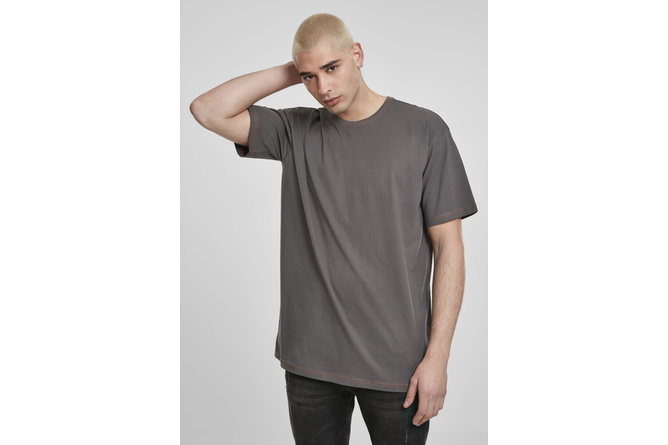 T-shirt Oversize Heavy Contrast Stitch gris foncé/brun