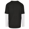 T-shirt Oversize double manches longues noir/blanc