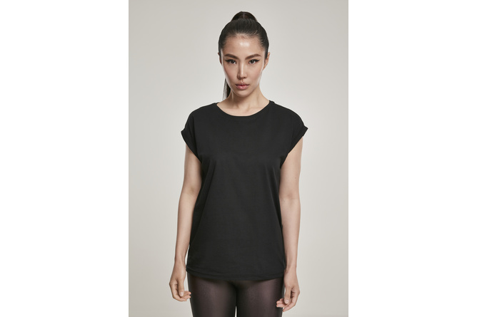 T-shirt Organic Extended Shoulder donna nero