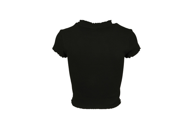 T-Shirt Cropped Rib Damen 2-Pack schwarz/weiß