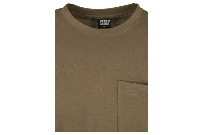 T-shirt basique avec poche olive