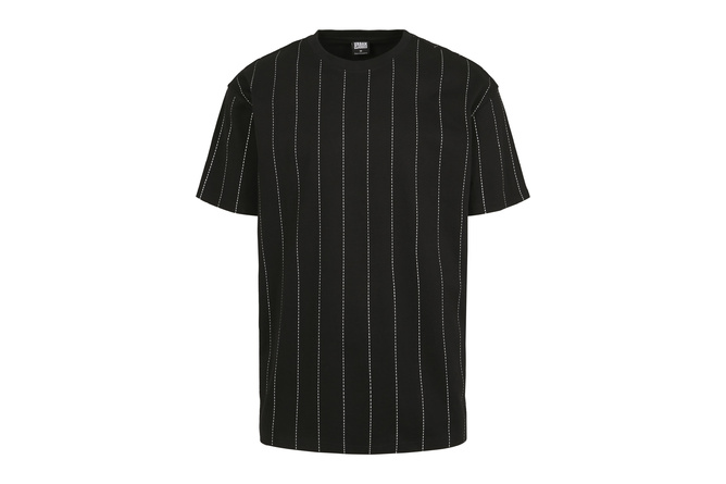 T-shirt Oversize Pinstripe noir