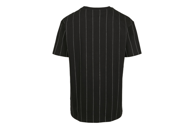 T-shirt Oversized Pinstripe nero