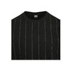 T-shirt Oversize Pinstripe noir