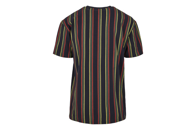 T-Shirt Printed Oversized Retro Stripe midnight navy/burned red