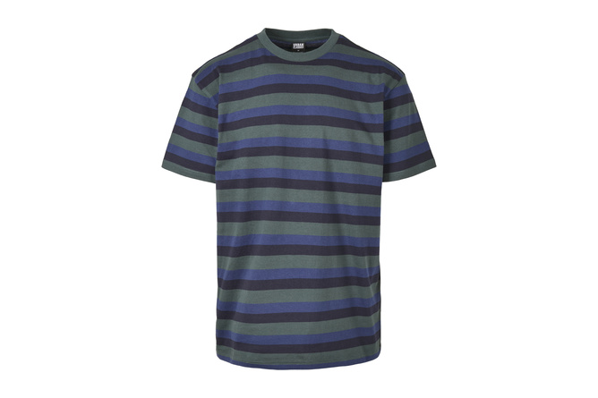 T-Shirt College Stripe bottle-green/midnight navy