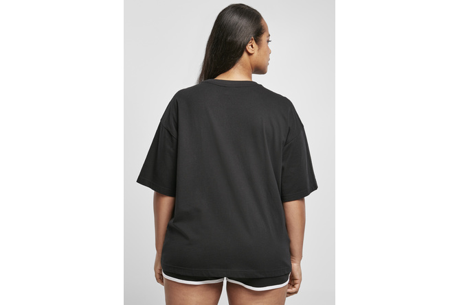 T-Shirt Organic Oversized Pleat Damen schwarz