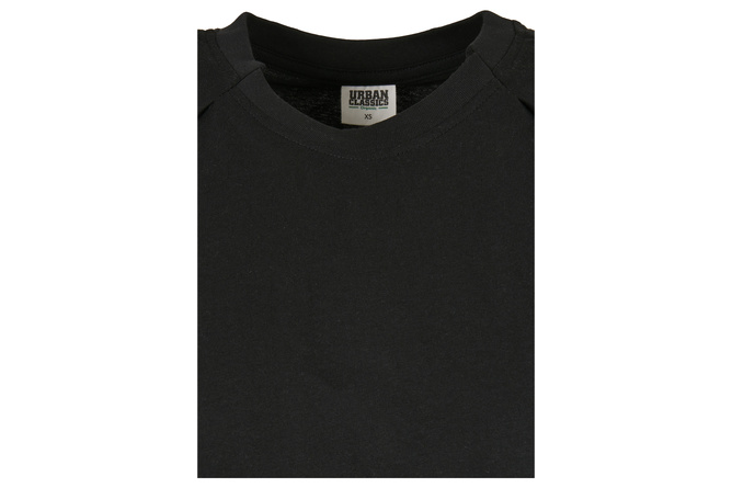 T-Shirt Organic Oversized Pleat Damen schwarz