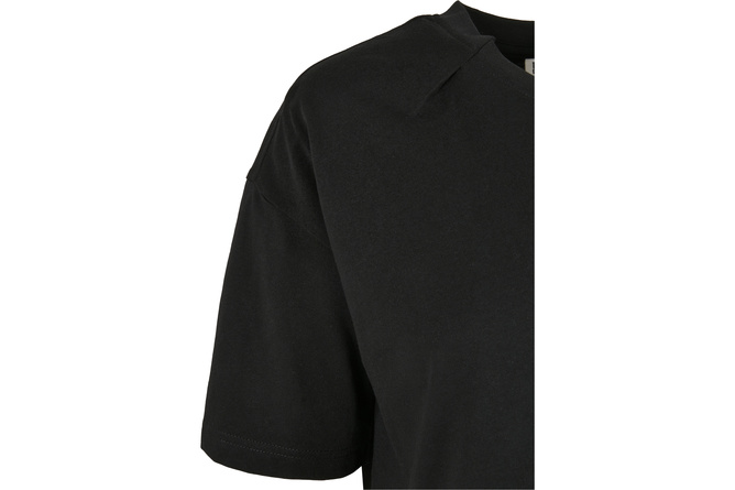 T-Shirt Organic Oversized Pleat Ladies black