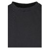 Camiseta de manga corta para mujer con corte en pigmento negro