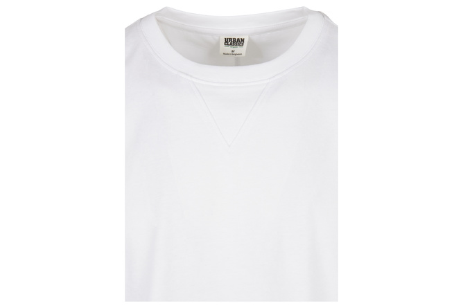 T-Shirt Organic Cotton Curved Oversized 2-Pack white/white