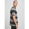 Camiseta Oversized Striped Tye Dye asfalto/negro