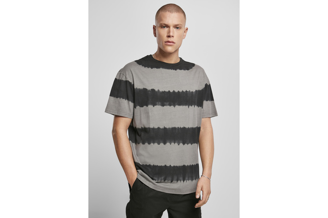 T-shirt Oversized Striped Tye Dye asphalt/nero