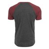 T-Shirt Raglan Contrast charcoal/bordeaux