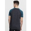T-Shirt Raglan Contrast charcoal/blaugrün
