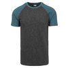 T-Shirt Raglan Contrast charcoal/teal
