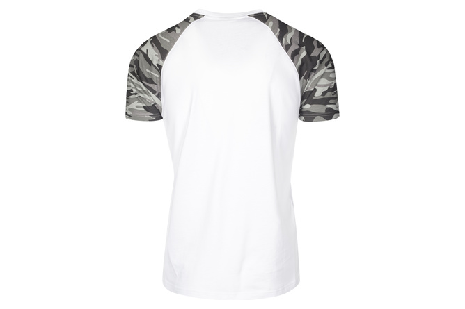 T-Shirt Raglan Contrast weiß/dark camo