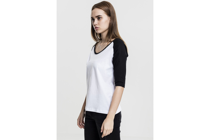 T-Shirt 3/4 Contrast Raglan Ladies white/black