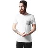 T-Shirt Contrast Pocket weiß/dark marble