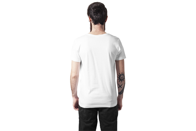 T-Shirt Contrast Pocket weiß/dark marble