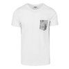 T-shirt Contrast Pocket bianco/dark marble