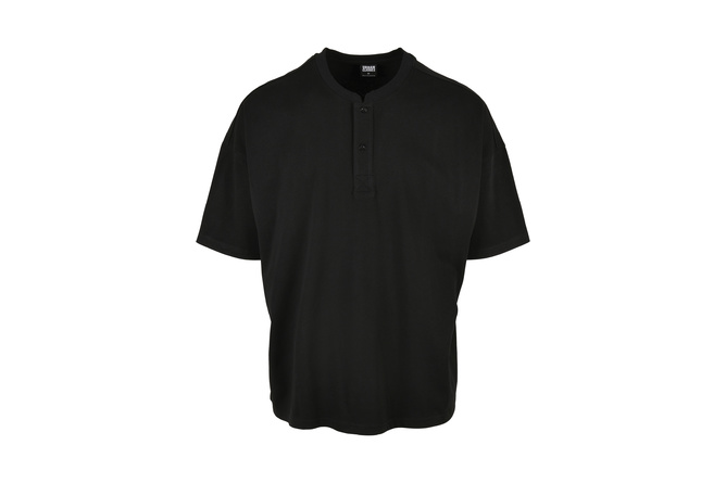 T-shirt Oversize Henley noir
