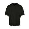 Camiseta Oversized Henley negra