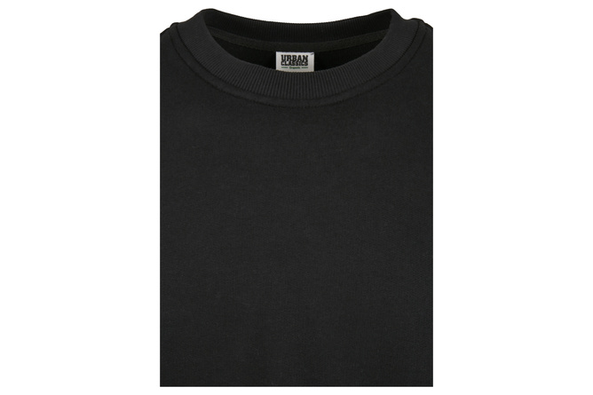 T-shirt Oversize à manches longues bio Boxy Crew noir