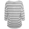 Langarmshirt Loose Striped Damen grau/weiß