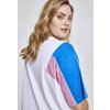 T-Shirt 3-Tone Short Oversize Damen weiß/blau/cool pink