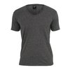T-Shirt Melange V-Neck Pocket schwarz