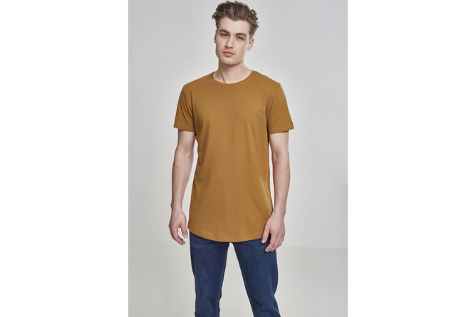 T-shirt Shaped Long marrone noce