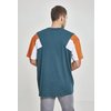 T-Shirt 3-Tone jaspis blau/rost orange/weiß