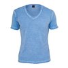 T-Shirt Spray Dye V-Neck sky blue
