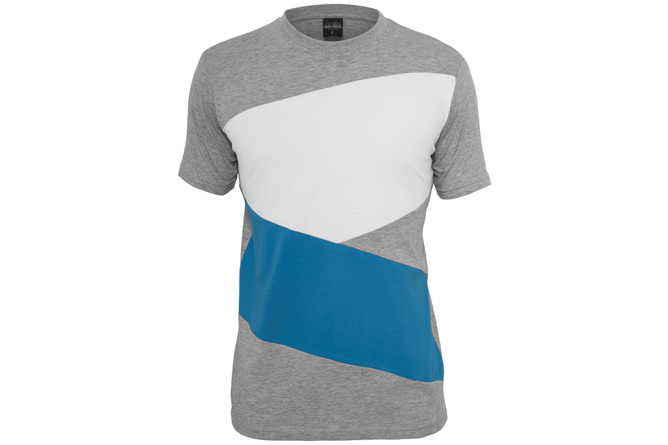 T-Shirt Zig Zag grey/turquoise/white