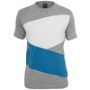 T-Shirt Zig Zag grau/türkis/weiß