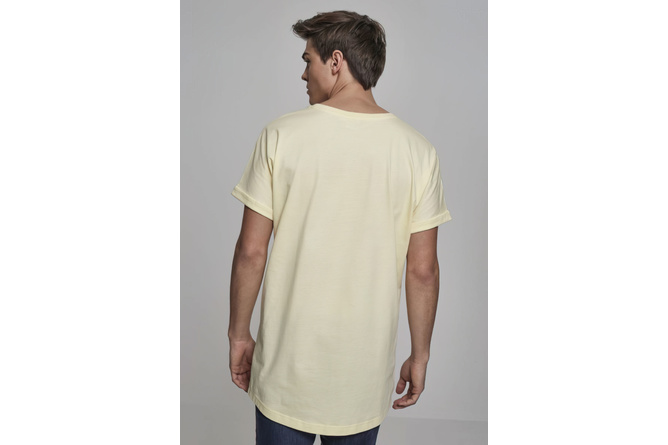T-shirt Long Shaped Turnup jaune pâle