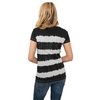 T-Shirt Dip Dye Stripe Ladies black/white