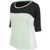 T-shirt 3-tone 3/4 Sleeve donna verde scuro/menta/bianco