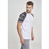 T-Shirt Raglan Contrast white/dark camo
