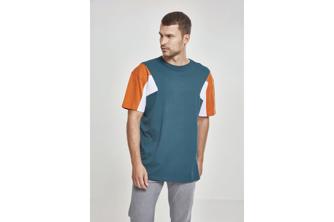T-Shirt 3-Tone jasper/rust orange/white